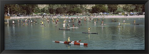 Framed Paddleboarders, Dana Point, California Print