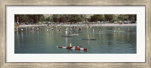 Framed Paddleboarders, Dana Point, California Print