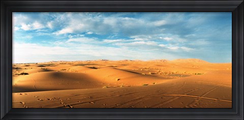 Framed Sahara Desert landscape, Morocco Print