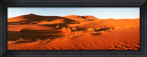 Framed Desert at sunrise, Sahara Desert, Morocco Print