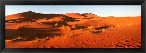 Framed Desert at sunrise, Sahara Desert, Morocco Print