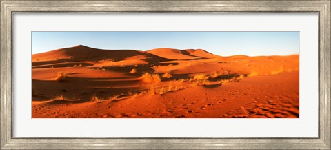 Framed Desert at sunrise, Sahara Desert, Morocco Print