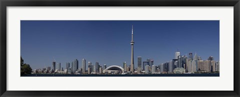 Framed Skylines in a city, CN Tower, Toronto, Ontario, Canada Print