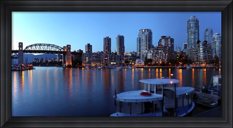Framed Skyscrapers at the waterfront, Burrard Bridge, False Creek, Vancouver, British Columbia, Canada 2011 Print
