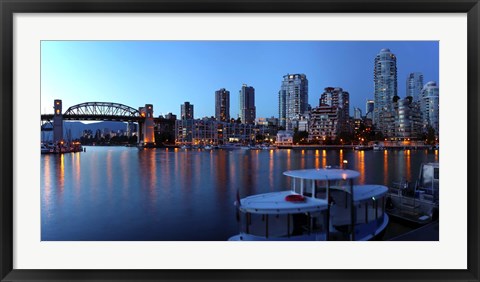 Framed Skyscrapers at the waterfront, Burrard Bridge, False Creek, Vancouver, British Columbia, Canada 2011 Print