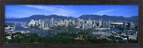 Framed Aerial view of a cityscape, Vancouver, British Columbia, Canada 2011 Print