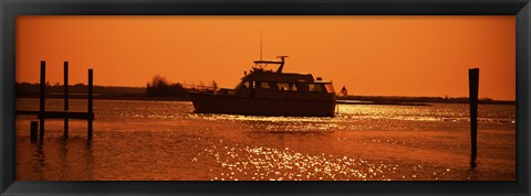 Framed Small yachts in the Atlantic ocean, Intracoastal Waterway, Charleston, Charleston County, South Carolina, USA Print