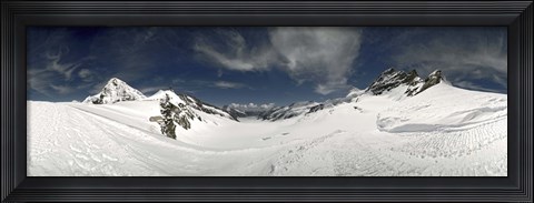 Framed Low angle view of a glacier, Aletsch Glacier, Jungfraujoch, Berne Canton, Switzerland Print