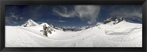 Framed Low angle view of a glacier, Aletsch Glacier, Jungfraujoch, Berne Canton, Switzerland Print