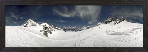 Framed Low angle view of a glacier, Aletsch Glacier, Jungfraujoch, Berne Canton, Switzerland Print