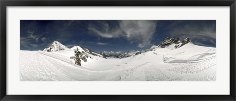 Framed Low angle view of a glacier, Aletsch Glacier, Jungfraujoch, Berne Canton, Switzerland Print