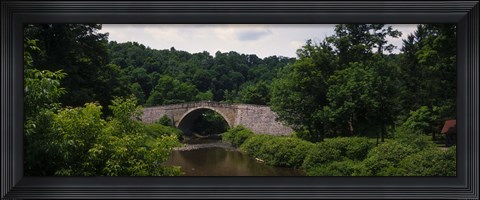 Framed Arch bridge across Casselman River, Casselman Bridge, Casselman River Bridge State Park, Garrett County, Maryland, USA Print