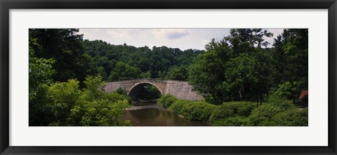 Framed Arch bridge across Casselman River, Casselman Bridge, Casselman River Bridge State Park, Garrett County, Maryland, USA Print