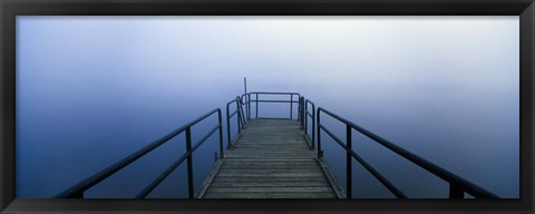 Framed Pier on a lake, Herrington Manor Lake, Garrett County, Maryland, USA Print