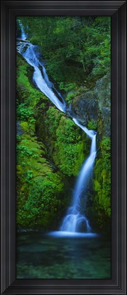 Framed Waterfall in a forest, Sullivan Falls, Opal Creek Wilderness, Oregon, USA Print