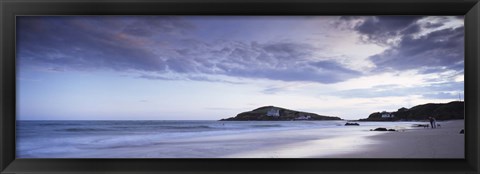 Framed Beach at dusk, Burgh Island, Bigbury-On-Sea, Devon, England Print