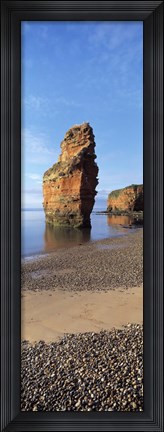 Framed Pebbles on the beach, Ladram Bay, Devon, England Print