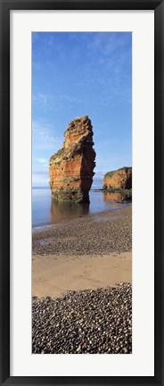 Framed Pebbles on the beach, Ladram Bay, Devon, England Print