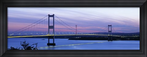 Framed Severn Bridge, Aust, Gloucestershire, England Print