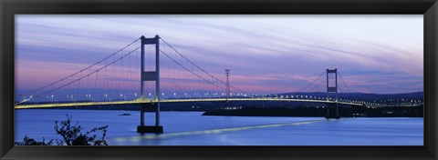 Framed Severn Bridge, Aust, Gloucestershire, England Print