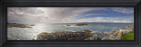 Framed Clouds over the sea, Towards Rum and Isle Of Skye, Mallaig, Highlands Region, Scotland Print