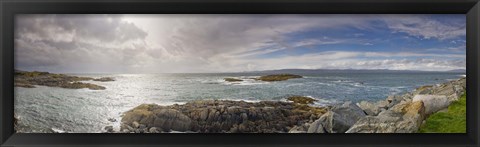 Framed Clouds over the sea, Towards Rum and Isle Of Skye, Mallaig, Highlands Region, Scotland Print