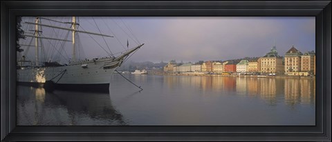 Framed Af Chapman schooner at a harbor, Skeppsholmen, Stockholm, Sweden Print
