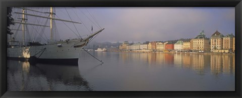 Framed Af Chapman schooner at a harbor, Skeppsholmen, Stockholm, Sweden Print