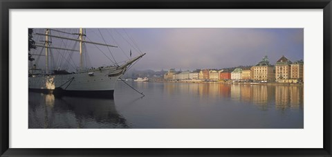 Framed Af Chapman schooner at a harbor, Skeppsholmen, Stockholm, Sweden Print