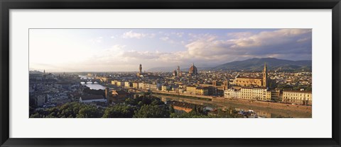 Framed Panoramic overview of Florence from Piazzale Michelangelo, Tuscany, Italy Print