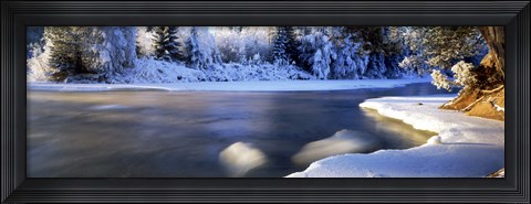 Framed Dal River in winter, Dalarna Province, Sweden Print