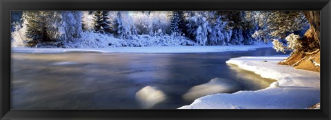 Framed Dal River in winter, Dalarna Province, Sweden Print