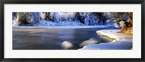 Framed Dal River in winter, Dalarna Province, Sweden Print