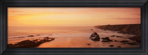 Framed Lighthouse on the coast, Point Arena Lighthouse, Mendocino County, California, USA Print
