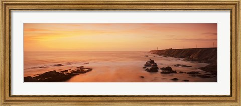 Framed Lighthouse on the coast, Point Arena Lighthouse, Mendocino County, California, USA Print