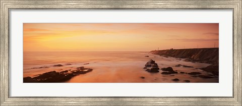Framed Lighthouse on the coast, Point Arena Lighthouse, Mendocino County, California, USA Print