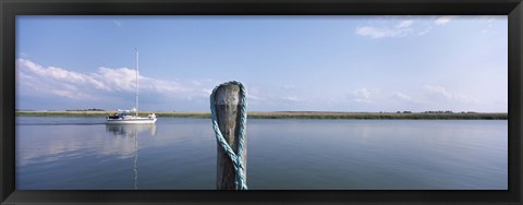 Framed Rope at small harbor, Mecklenburg-Vorpommern, Germany Print