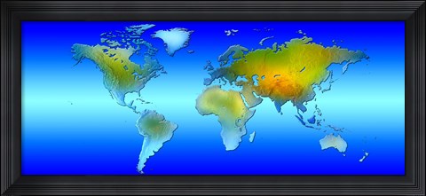 Framed World map Print