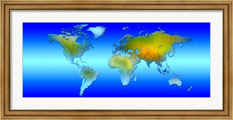 Framed World map Print