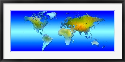 Framed World map Print