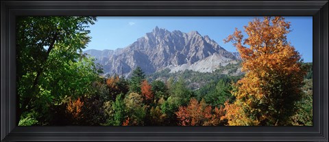 Framed Pelens Needle in autumn, French Riviera, Provence-Alpes-Cote d&#39;Azur, France Print