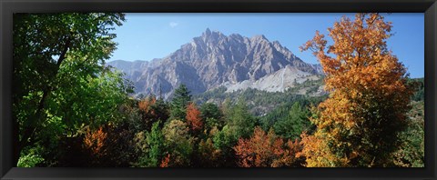 Framed Pelens Needle in autumn, French Riviera, Provence-Alpes-Cote d&#39;Azur, France Print