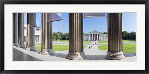 Framed View from Staatliche Antikensammlung to the Propylaeen and Glyptothek, Koenigsplatz, Munich, Bavaria, Germany Print