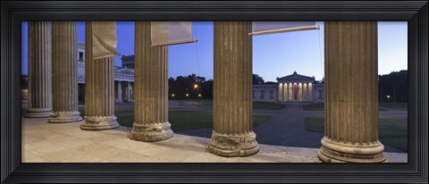 Framed Propylaeen and Glyptothek, Koenigsplatz, Munich, Bavaria, Germany Print