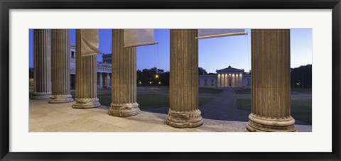 Framed Propylaeen and Glyptothek, Koenigsplatz, Munich, Bavaria, Germany Print
