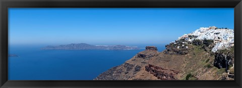 Framed Village on a hill, Imerovigli, Santorini, Cyclades Islands, Greece Print