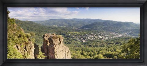 Framed Battert-rock formations, Baden-Baden, Baden-Wurttemberg, Germany Print