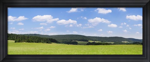Framed Field with a mountain range in the background, Schramberg, Rottweil, Black Forest, Baden-Wurttemberg, Germany Print