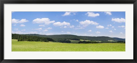 Framed Field with a mountain range in the background, Schramberg, Rottweil, Black Forest, Baden-Wurttemberg, Germany Print