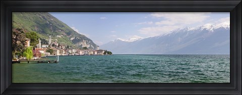 Framed Gargnano, Monte Baldo, Lake Garda, Lombardy, Italy Print